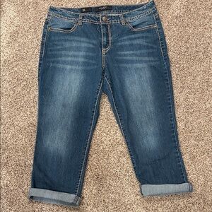 Nine West Cropped Women's Jeans With Embellished Back Pockets Size 12